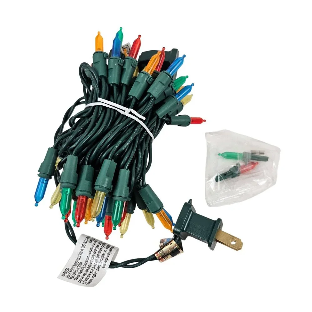 TDC USA LED 50 Mini Lights Set of 3 Multi Color Indoor Outdoor 11ft Green Wire
